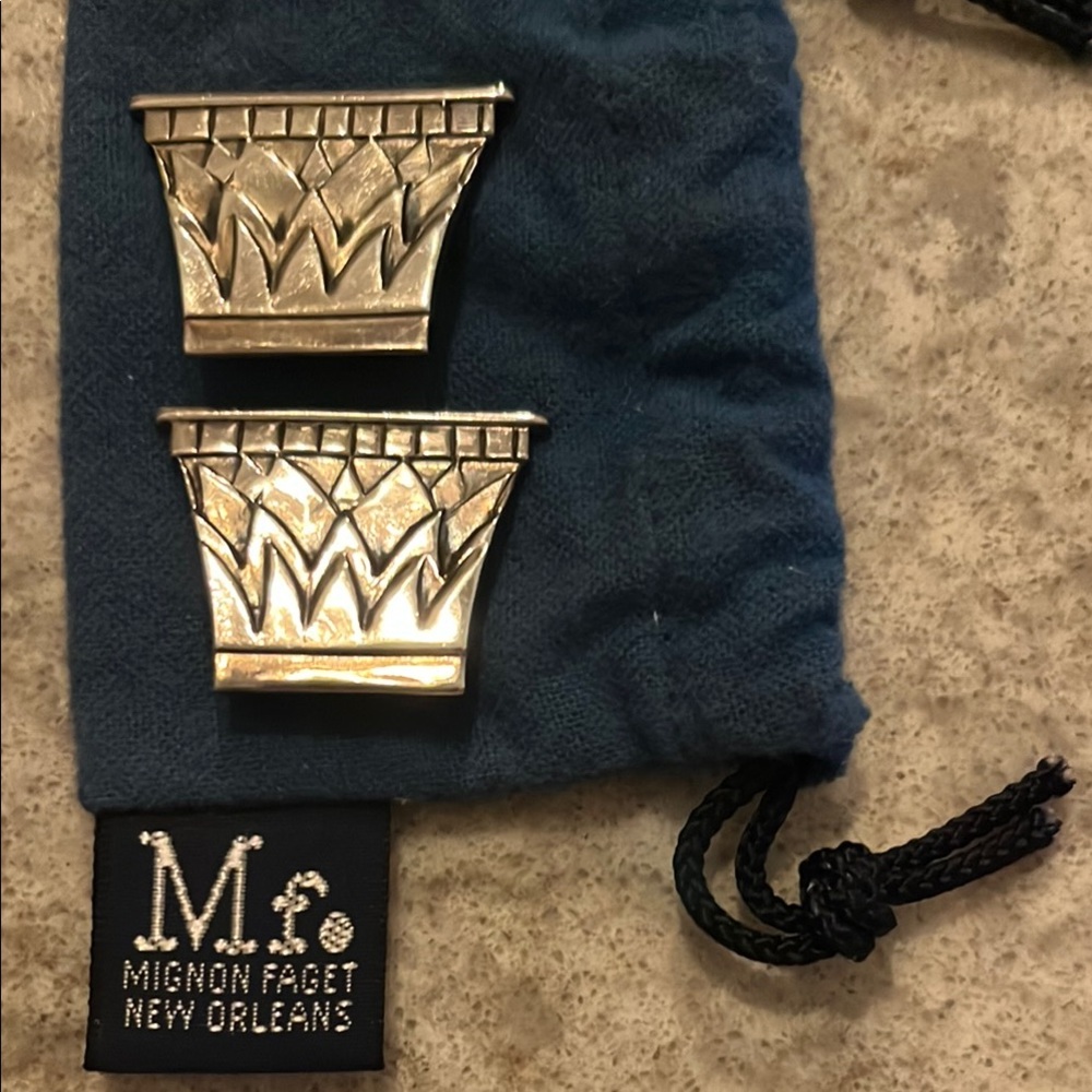 Mignon Faget Silver clip earrings